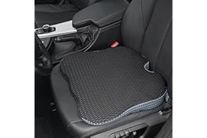 QOTSTEOS Auto-Keilkissen – Autositzkissen, Memory-Schaumstoff-Sitzkissen, orthopädisches Keilkissen für kurze Menschen, Fahrer, Rollstuhl, Büro (schwarz)