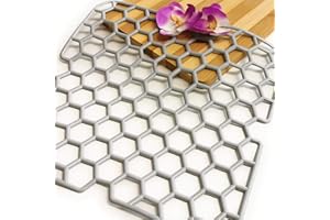 Kerafactum Spülbecken Gummimatte Spülbeckeneinlage | Abtropfmatte Antirutschmatte für Schubladen Schutzmatte eckig für Spühlbecken | Schutzmatten Anti Rutsch Waschbecken Gummi Matte | grau 2 St.