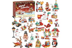 ZHMENGE Advent Calendar 2025 Kids for Christmas Building Toys,Mini Building Blocks,Christmas Countdown 12 in 1 Blocks Toys 864 Pcs,Advent Calendar Gift for Adult Boys and Girls(Red)