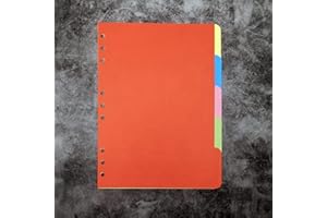 Zelten Refills/Loose Leaves for B5 Cover Ring Binder/Personal Organiser/Planner(B5 9 Holes, Paper Divider)