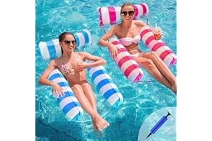 MLRYH Flottant Hamac Gonflable, Flotteur Gonflable Piscine 4 -en- 1 Flottant de Inclinable Flotteur Hamac Hamac d'eau Jouets de Piscine pour Plage Partie Vacances