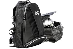 OG Original EZ-RiderPRO Mochila Moto Negra Expandible 28-35L, Bolsa Porta-Cascos Motorista, Correa Casco, Impermeable, Portátil, Reflectante