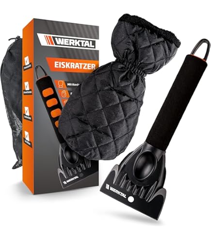 Eiskratzer Auto 2-in-1 Set Mit Besen - Inklusive Handschuhe & Aufbewahrungsbox