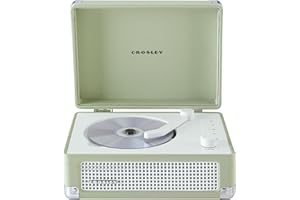 Crosley Cruiser Portable CD Player with Bluetooth, Built-In Stereo Speakers & FM Radio – Rechargeable CD Players for Home, Office & Travel with Headphone Jack, Aux Input - Vintage Suitcase Design