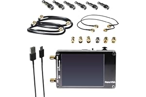 NOOELEC NanoVNA Bundle - Open Hardware Vector Network Analyzer Kit vom Autorisierten Distributor. 50kHz-900MHz+ Tragbaren VNA mit EMI-Abschirmung, SOLT-Kalibrierungskit, 6-Teiligem Dämpfungskit & Mehr!