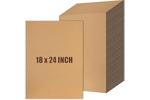 Feifeiya 30 Pack Corrugated Cardboard Sheets 24" x 18" Large Flat Cardboard Sheets Packaging Inserts Flat Square Inserts Flat Cardboard for Shipping Packing Mailing Crafts