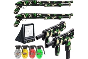 CADOFE Airsoft Pump Gun - MP Package Beginner Bundle III - Sammlung von Softair Guns - Zwei Leistungsstarke Pump Rifles, Zwei Maschinen-Pistolen, eine Zielscheibe und 2000 Schuss BB, ideales Family Pack