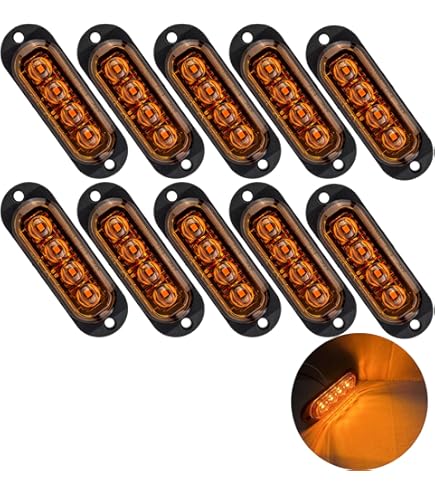 Miawtro 10x Seitenmarkierungsleuchte 12/24V LED - Begrenzungsleuchten LKW