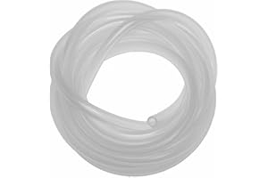 PIEBERT 2m Tuyau à lait en silicone pour Philips Senseo Latte Dou, 5x8mm (intérieur 5mm, extérieur 8mm), transparent, pour la sécurité alimentaire