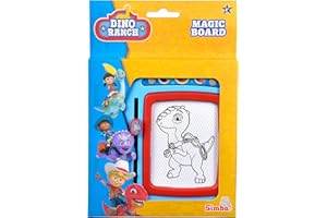 Simba 109312605 Dino Ranch Magnetic Painting Board, 16 x 13 cm, from 3 Years, Multicoloured