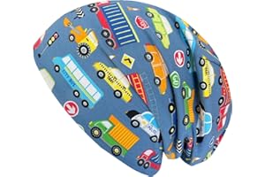 Wollhuhn 20141201 Bonnet long en textile bio certifié öko-Tex, bonnet réversible, peut se porter toute l'année, avec motif cool de têtes de mort, pour garçon ou fille, gris/vert