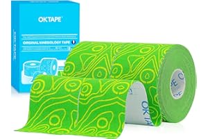 OK TAPE Pro Kinesiologie Tape (5cm x 5m) Wasserfestes Hautfreundliche elastisches Kinesiotape für Knieschmerzen, Ellenbogen und Schulter (2 Rollen,Grün)