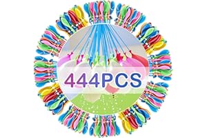 Robofun 444 Pcs Ballons d'eau Enfant, Auto-scellantes sans Nœuds Bombe a Eau Ballon, Remplissage Rapide Water Balloon, Bombe à Eau ballon Colorés Pour Les Pool Parties Estivales en Plein Air