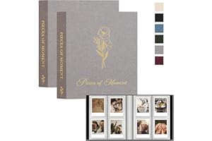 Lanpn Polaroid Album Fotografico 208 Tasche 2 Pack, Album per Fujifilm Instax Mini 7s 8 8+ 9 11 25 26 50s 70 90 LiPlay 2x3 inch Film Papier Foto Polaroid Snap PIC-300 Kodak Instant Printer, Grigio