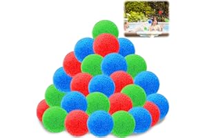 LGZIN Schwamm Ball Plüschbälle, 50 STK Wasserbomben Wiederverwendbar, Wasserbomben Bälle Set Trampolin-Spielzeug, Pool- und Strandspaß, Party-Wasserballons und Strandspaß für Kinder ein Spiel