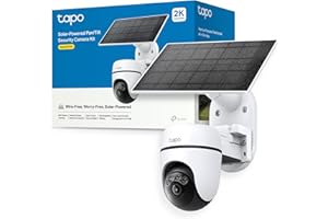 Tapo C610 Kit – Outdoor WiFi Surveillance Camera 2K 3MP with Solar Panel, 360° PTZ, 6700mAh Battery, Human Detection, Color Night Vision, AI Tracking, IP65 Wireless