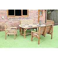 STAFFORDSHIRE GARDEN FURNITURE | WOODEN GARDEN SET | 4FT 6INCH GARDEN ...