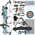 wolfman Archery Compound Bow Set Adults 30-55 LBS, Draw Length 24"-29.5", Hunting Bow with All Accessories for Archery Hunting Target Shooting practice LRT/RTH