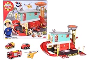Dickie - Sam le Pompier - Centre de Secours + 4 Véhicules - 1 Etage - Dès 3 Ans - 203097005