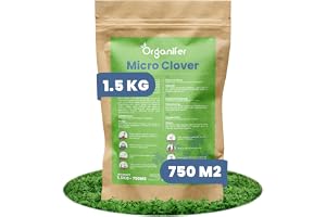 Mikroklöver Gräsmatta - Mikroklövergräsfrön - 1500g = 750m2 | Klöver - Klöverfrön För Gräsmattor - Rena Klöverfrön - Vitklöve