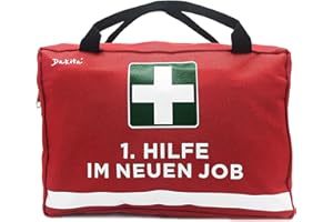 Dakita Erste-Hilfe Tasche zum Abschied von Kollegen - Lustiges Geschenk zum Jobwechsel für Mitarbeiter und Freunde - rot, ohne Inhalt