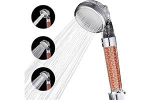 Cobbe Głowice prysznicowe, wysokociśnieniowe słuchawki prysznicowe, energooszczędne słuchawki prysznicowe z 3 trybami wylotu do łazienki