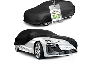 ‎WALSER WALSER Abdeckplane Auto All Weather, Abdeckung wasserdicht, 100% wetterfeste PKW Garage Zelt Sommer/Winter, Autoabdeckung Outdoor, Schutzdecke wasserdicht, Autoplane Vollgarage Größe 5 Kombi schwarz