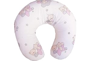 NEO MAMMA L'INIZIO DI UN AMORE CHE NON HA FINE. Cuscino Gravidanza e Allattamento Neonato (60x55cm) Completamente Sfoderabile e Lavabile, Anallergico e Antiacaro.