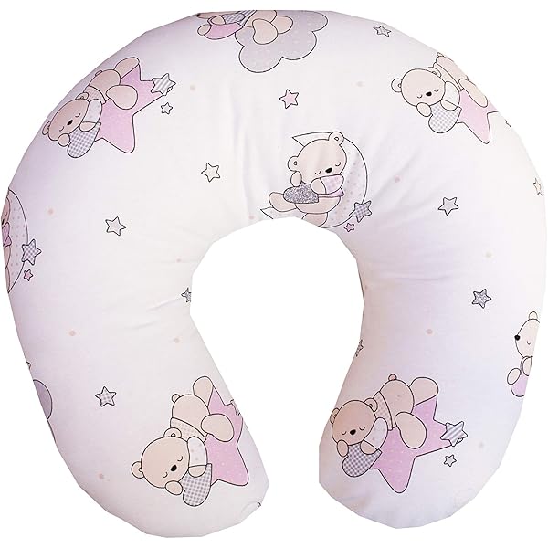 Cuscino Allattamento Morbido In Cotone Sfoderabile - Ideale Per Gravidanza E Neonato - Stella Azzurro - Made In Italy - Foto 2