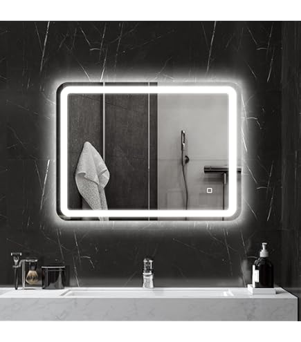 Luz Led Reloj Espejo De Pared Espejo Reloj Redondo Con LED 120