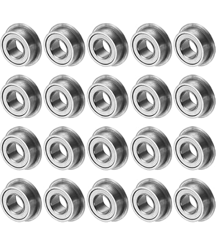 10x FR4ZZ Flange Bearings – 1/4" X 5/8" X 0.2", Shielded Deep Groove, ABEC1