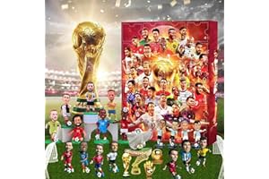 HOIDOKLY Calendario de Adviento de Fútbol 2024, Calendario de Adviento de Navidad de 24 días, Regalos de Navidad para niños, Set de fútbol, Calendario de cuenta regresiva de Navidad contiene 24 accesorios de