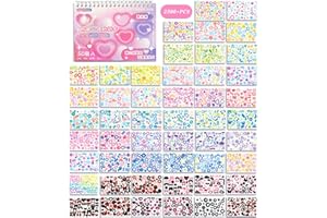 XIXKOLYU® Pegatinas para álbumes de recortes, lindas mariposas, estrellas, corazones, tarjetas de fotos Kpop, autoadhesivas, lazos coreanos, cintas, pegatinas para niños