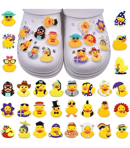 Lot de 25 décorations de chaussures de jardin, en PVC, pour garçons et filles