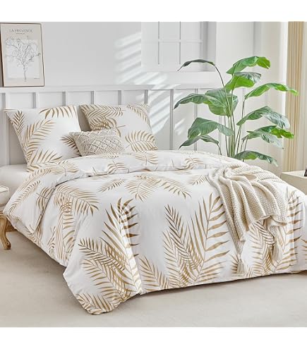 Housse De Couette Boho Freyamy 240x260cm + 2 Taies - Microfibre 100% - Frange Beige