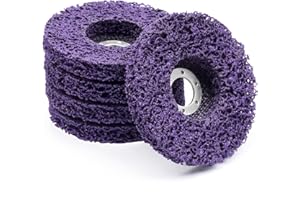 UNNOSIN 5 Stück 115mm CSD Scheibe Schleifscheibe, Grobreinigungsscheibe Reinigungsscheibe Nylongewebescheibe Schleifscheiben für Winkelschleifer Reinigen, Entfernen von Farbe Rost Schweißnähte und Oxidation