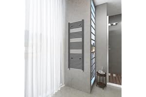 OCEAN ITALY S.R.L. Scaldasalviette radiatore da bagno moderno antracite dimensioni 1500X550 mm