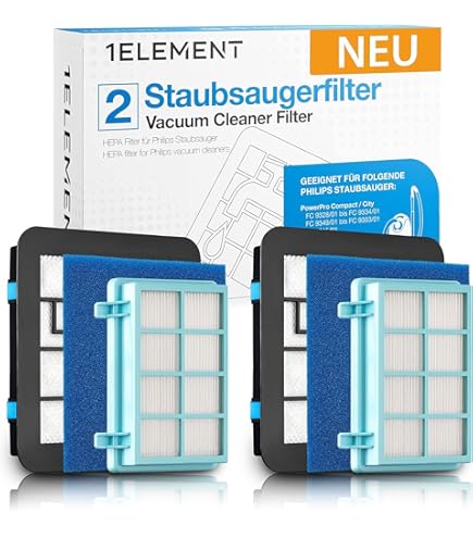 LRFDRESS Stofzuigerfilterset voor Philips FC8010/01, FC9332/09, FC9331, FC9332, FC9334, FC9550, FC9555, FC9556 - 2-delig vervangfilter True HEPA 13
