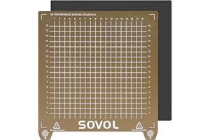 Sovol Textured PEI Druckplatte Magnetisch Spring Steel Druckbett Plattform 235x235mm für Ender 3 /Ender 3 Pro/Ender 3 V2/Ender 3 S1 Pro/Ender 3 Neo/Voxelab Aquila 3D Drucker