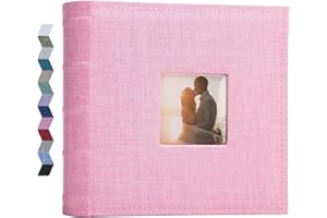 Vienrose Album Foto 10x15 cm, 200 Tasche, Album Fotografico di copertura in lino, per Orizzontali Foto, Matrimonio, Bambin, Famiglia