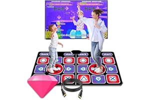 Damcoola Alfombra de Baile para Adultos y niños: Juego electrónico Plug and Play TV, Alfombra de Baile inalámbrica, Divertidos Juegos de Baile y Fitness para niños, Ideas