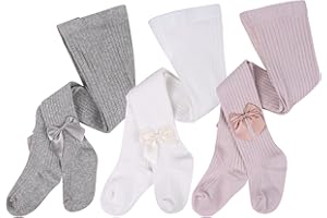 Hongyans 3 Paia Collant Bambina Bambini Calzamaglia Termici Cotone Pantyhose Leggings Calze Inverno Bambino