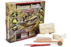 KandyToys Dinosaur Fossils Digging and Excavation Kit | Dig Out Your Own Glow in The Dark Skeleton | History Science Kit | Gift For Kids