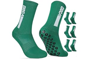 Dinjunxi Chaussette Antidérapante Foot Lot de 2 Paires de Chaussettes de Football pour Homme| EU 39-46 / UK 6-11 | 75% coton | Chaussette Sport Homme pour Basket-ball Tennis Running