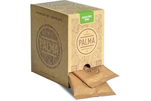 PALMA HOT CHOCOLATE PALMA Italian Hot Chocolate Sachets - Sugar Free Dark Chocolate - No Added Sugar | 500g (20 Servings)
