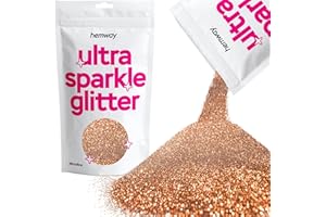 Hemway (Bronze) MICROFINE haut de gamme Multi Purpose Glitter 1/256 .004 100 microns 0.1mm poussière/poudre 100g Couleurs uniques pour une utilisation avec de l'artisanat Verre à vin
