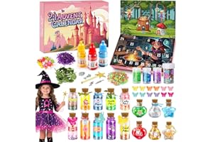 Gaeymy Calendario Adviento Kinder 2025, 24 Fabulous Potion Manualidades Niña, Pocimas Magicas Juguete Misteriosas Regalo Creativos para Navidad, Fairy Potion Kit para Hadas Niños 6 7 8 9 10 Años