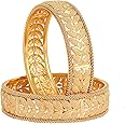 Shining Diva Fashion Set of 2 Latest Traditional Stylish Gold Plated Bangles for Women