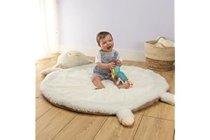 RUGUIES-Tapis Eveil épais -Matelas de Sol pour Enfant pour Ramper et Jouer -Doux et interactif pour la Gymnastique et la psychomotricité-Cadeau pour la Naissance. Baby Shower. XL (LAMB)