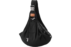 FDJASGY Small Dog Sling Cat Carrier Adjustable Strap Hands Free Reversible Pet Puppy Travel Bag Backpack for Outdoor Travel